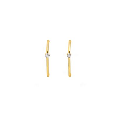 گوشواره طلا 18 عیار زنانه کیا گالری مدل AE382