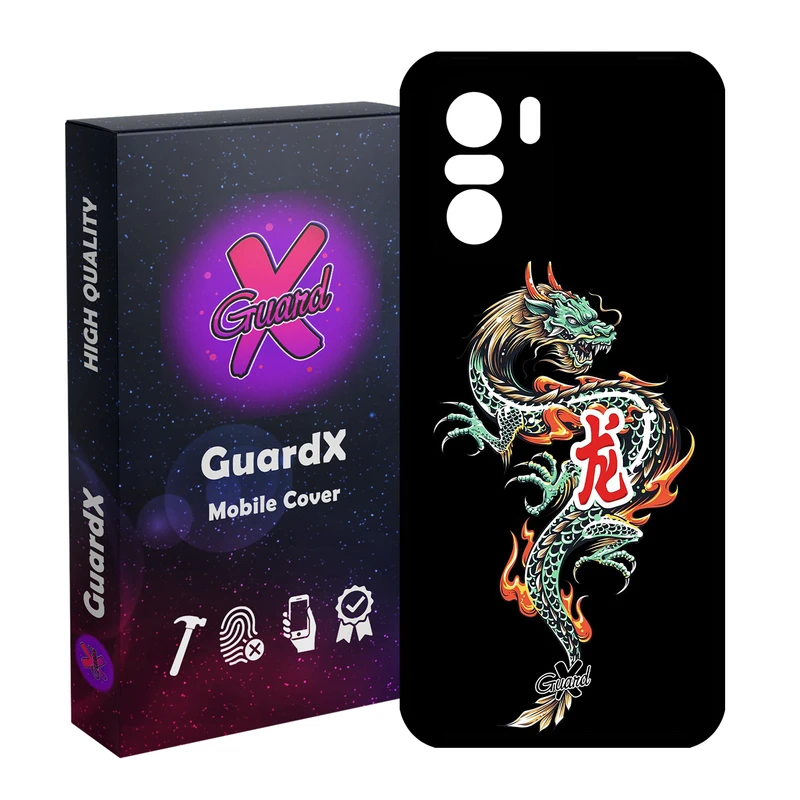 کاور گارد ایکس طرح Dragon مدل Glass10296 مناسب برای گوشی موبایل شیائومی Poco F3/MI 11X/MI 11X Pro/Redmi K40/K40 Pro