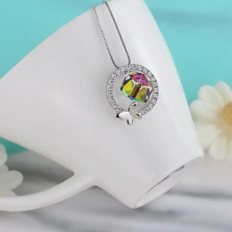 گردنبند زنانه مدل پروانه کد ne431