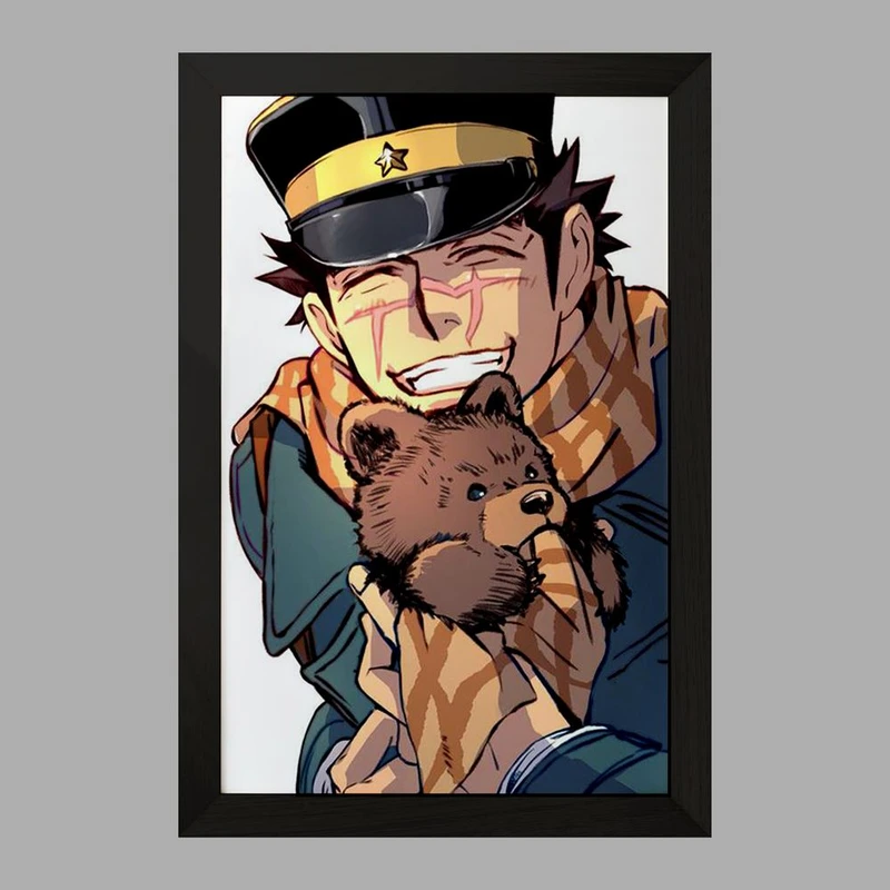 تابلو خندالو مدل سایچی انیمه کامویی طلایی Golden Kamuy کد 23725