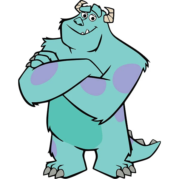 استیکر پارچه و لباس پاد آفرین طرح کارتونی سالیوان کد 5026