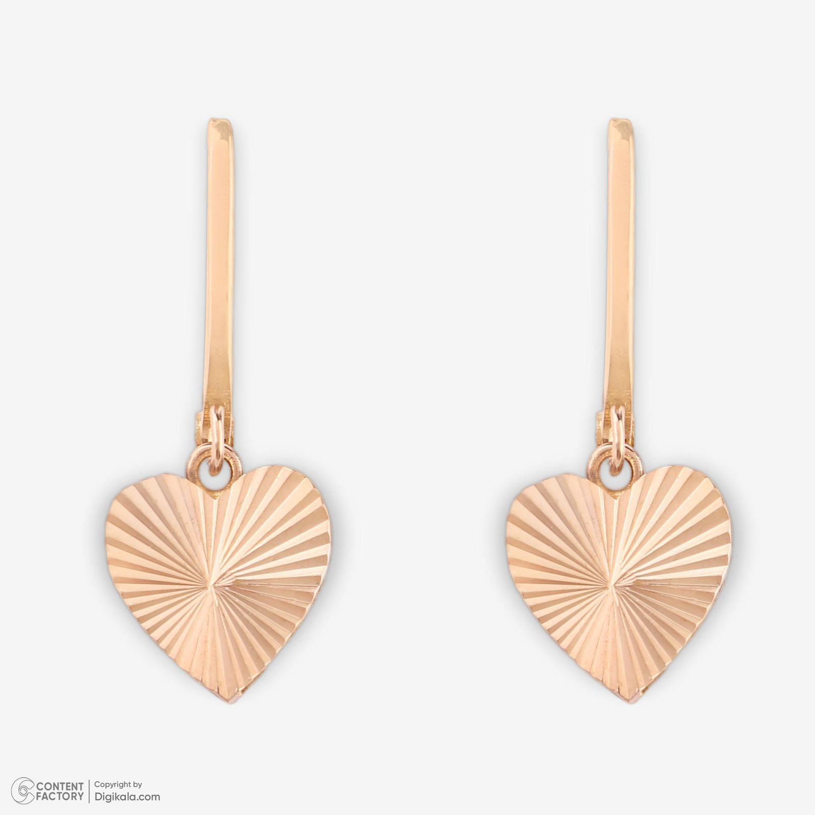 نیم ست طلا 18 عیار زنانه حافا گلد مدل قلب کد nim04 -  - 6