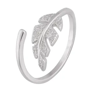 انگشتر نقره زنانه مدل برگ کد R3433