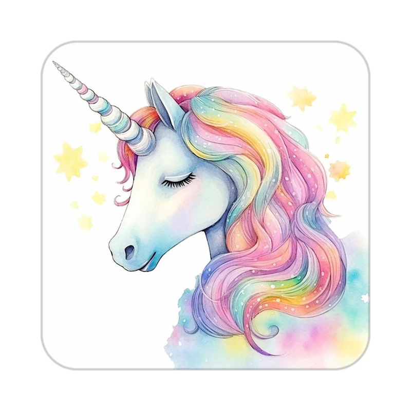 زیر لیوانی کاکتی طرح اسب تک شاخ و یونیکورن مدل mp33312