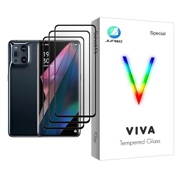 محافظ صفحه نمایش جانبو مدل Viva Glass MIX003 مناسب برای گوشی موبایل اوپو Find X3 Pro بسته سه عددی