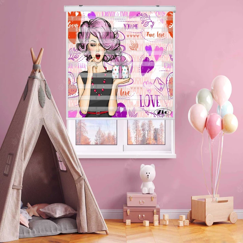 پرده زبرا زیو کد P6082 سایز 150X150 سانتی متر