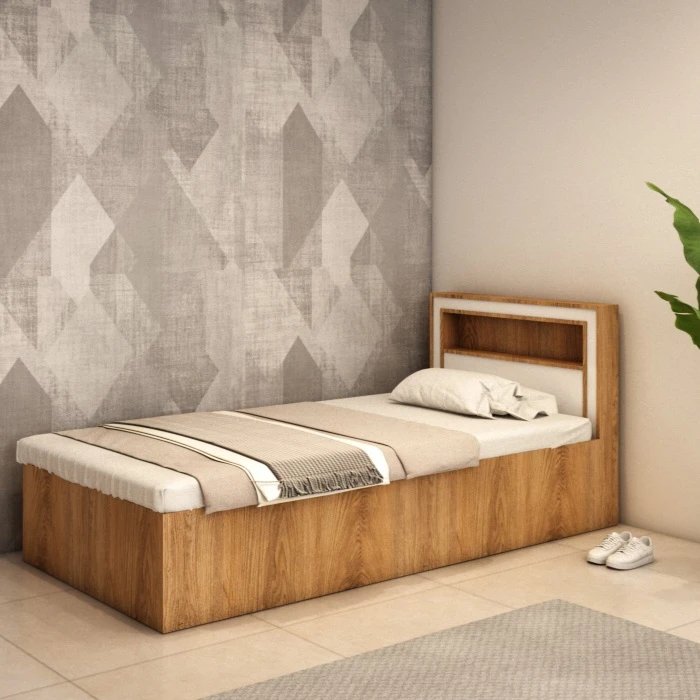 تخت خواب ام دی اف یک نفره دکورات مدل آبشار سایز 200×90 سانتی متر