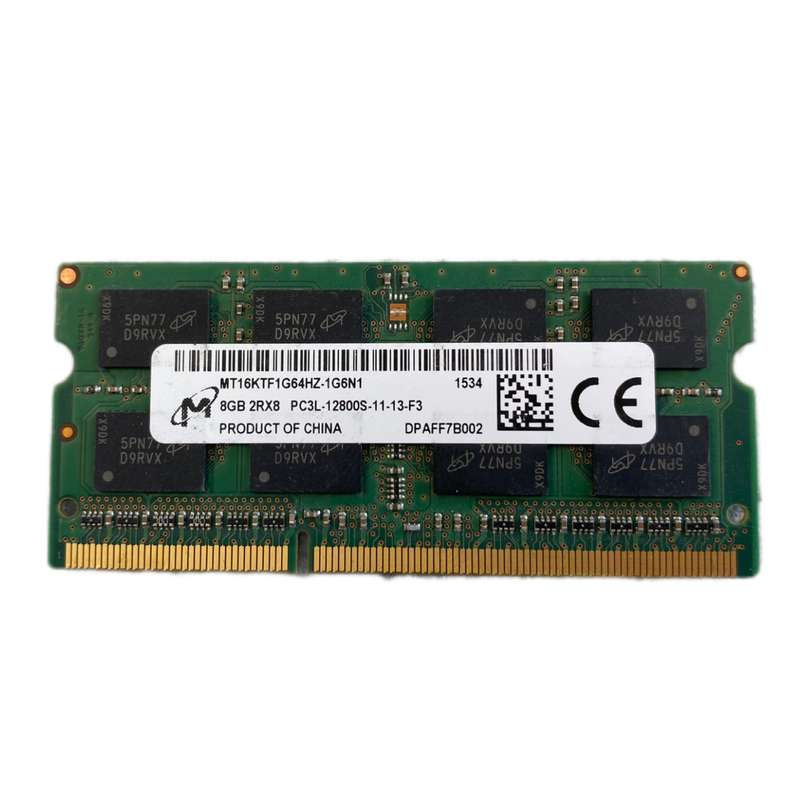 رم لپ تاپ DDR3L دو کاناله 1600 مگاهرتز CL11 میکرون مدل ۱۲۸۰۰s ظرفیت ۸ گیگابایت رم لپ تاپ DDR3L دو کاناله 1600 مگاهرتز CL11 میکرون مدل ۱۲۸۰۰s ظرفیت ۸ گیگابایت