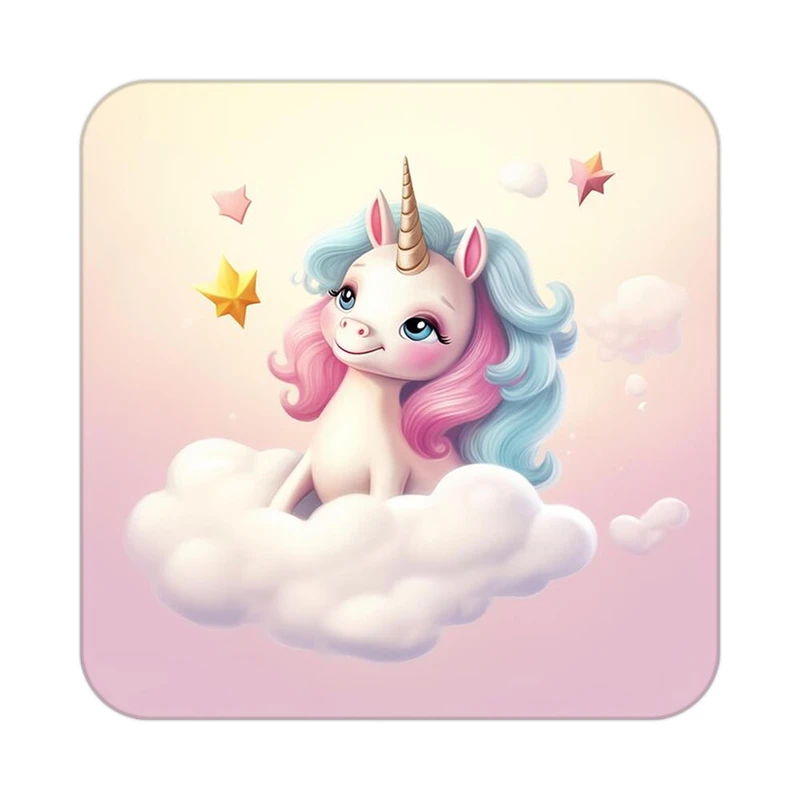 زیر لیوانی کاکتی طرح اسب تک شاخ و یونیکورن مدل mp31169