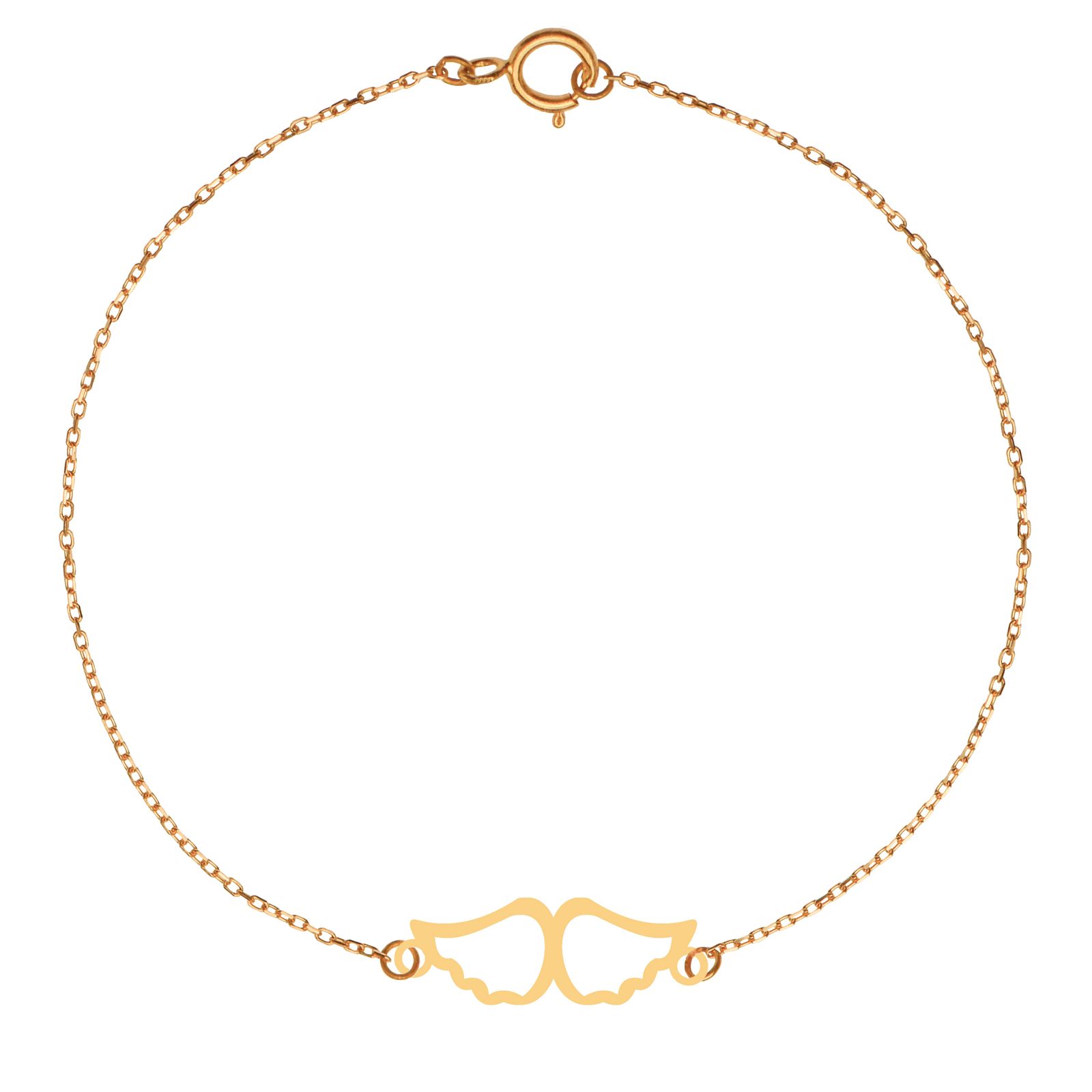 پابند طلا 18 عیار زنانه کرابو طرح بال مدل Kr2156 -  - 1