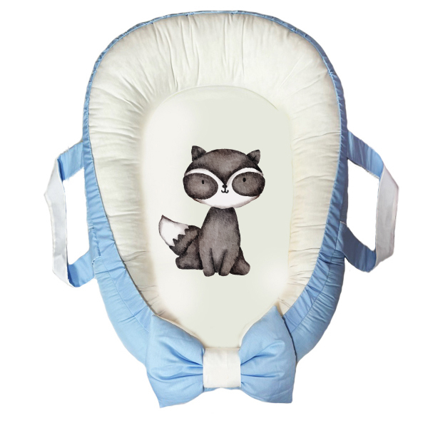 سرویس خواب سه تکه نوزاد مدل گارد محافظ دار طرح گربه کد 033