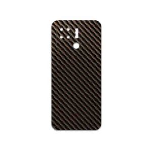 MAHOOT Glossy-Brown-Fiber Cover Sticker for Xiaomi Redmi 10C