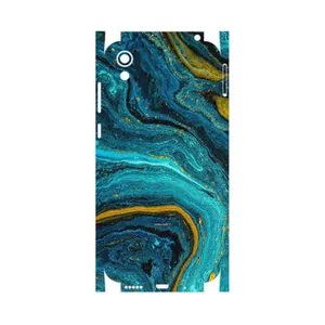 MAHOOT Turquoise marblewith golden streaks-FullSkin Cover Sticker for Honor 8S