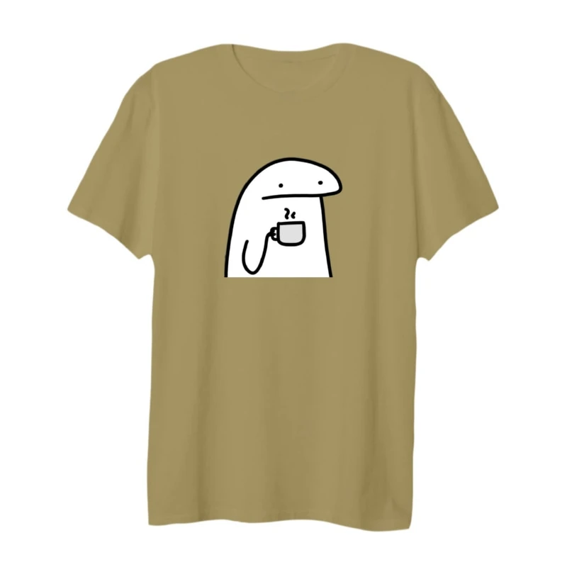 تی شرت لانگ آستین کوتاه زنانه مدل استیکر و قهوه