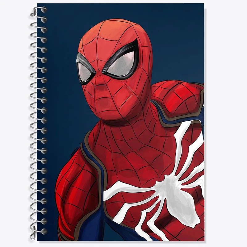 دفتر زبان 50 برگ خندالو مدل دو خط طرح مرد عنکبوتی Spider Man کد 13171
