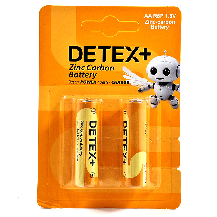 باتری قلمی دتکس پلاس مدل R6P بسته دو عددی