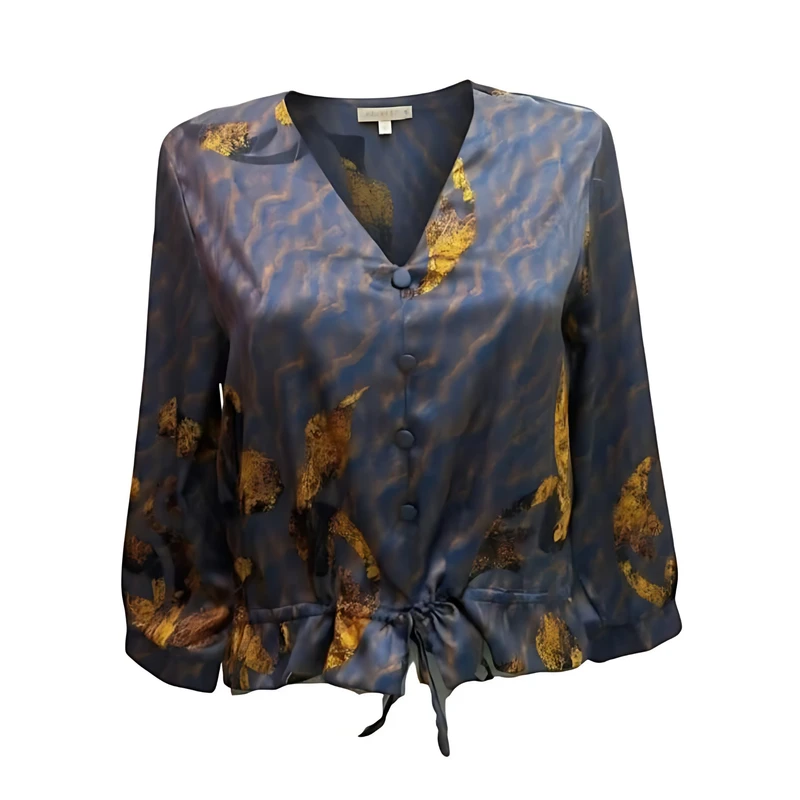 بلوز آستین بلند یقه هفت زنانه مدل 2252