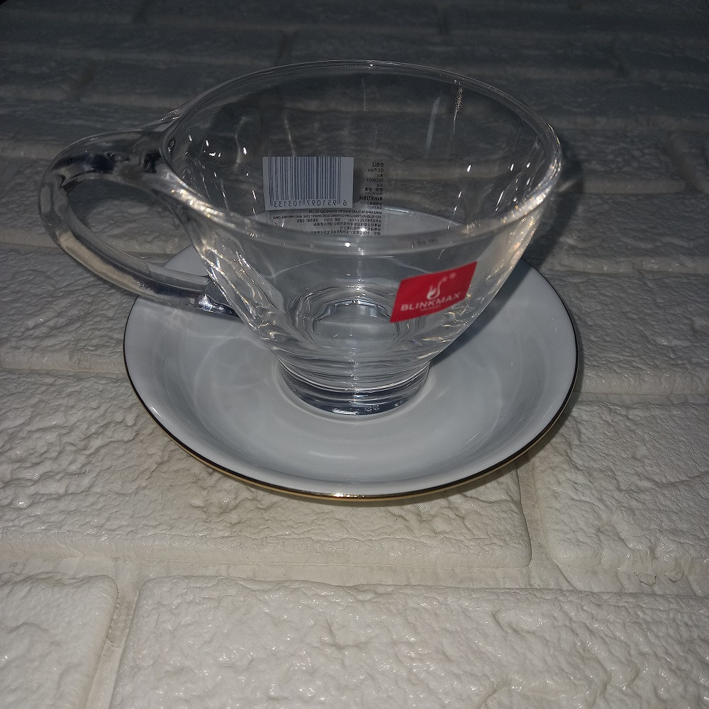 نعلبکی لوریان چینی مدل دیپلمات خط طلا بسته 6 عددی