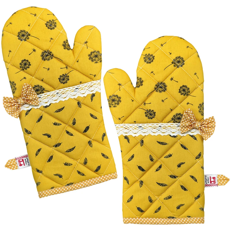 دستکش فر منسوجات خسروشاهی برتر مدل کلاسیک طرح پرواز قاصدک کد DASK30 بسته 2 عددی