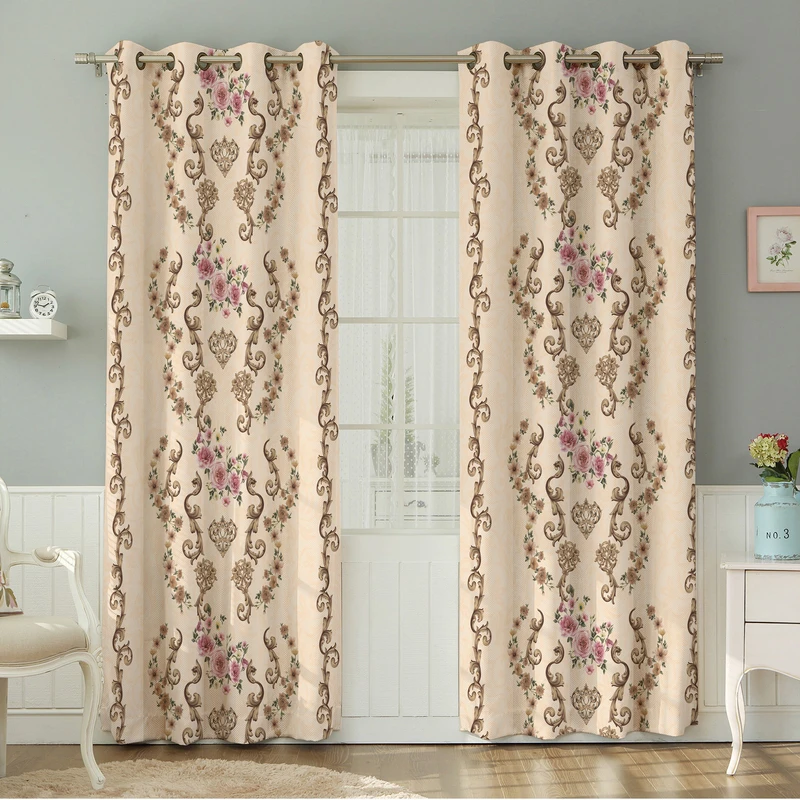 پرده نیروانا طرح سنتی مدل هازان کد 9000 سایز 140×280 سانتی متر