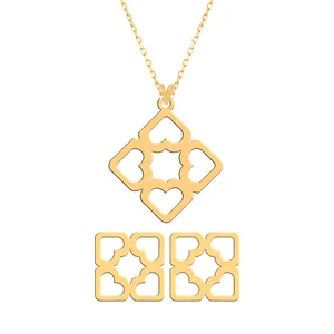 نیم ست طلا 18 عیار زنانه فرشته طرح اسلیمی WHSLZ-000010