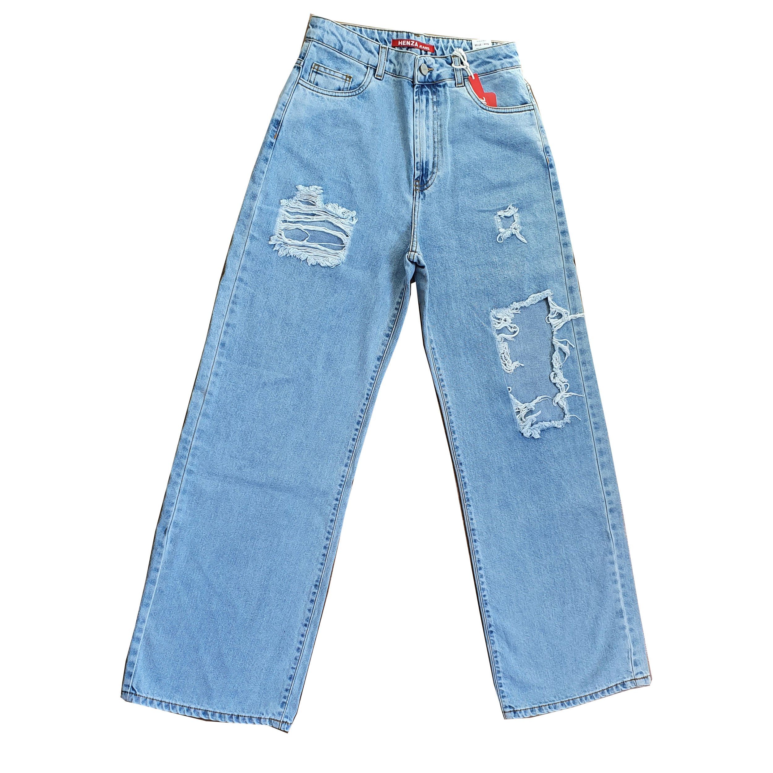 شلوار جین نانه مدل بگ زاپ دار W465