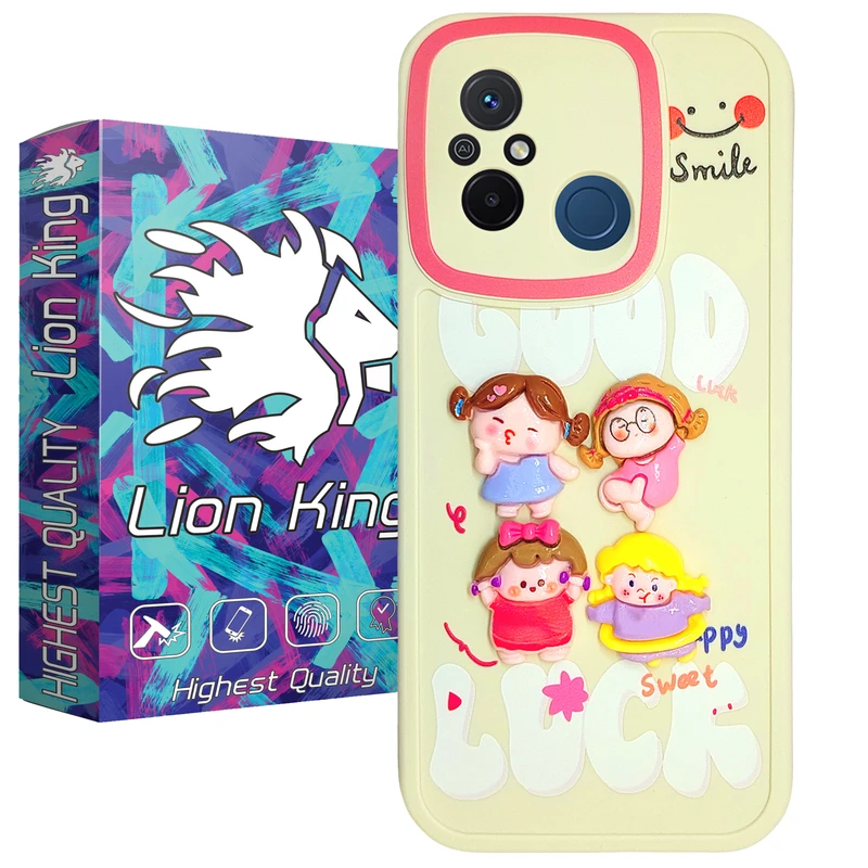 کاور لاین کینگ مدل سیلیکونی عروسک برجسته  مناسب برای گوشی موبایل  شیائومی Redmi 12C / Poco C55
