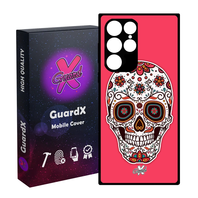 کاور گارد ایکس طرح Skull مدل Glass10116 مناسب برای گوشی موبایل سامسونگ Galaxy S23 Ultra