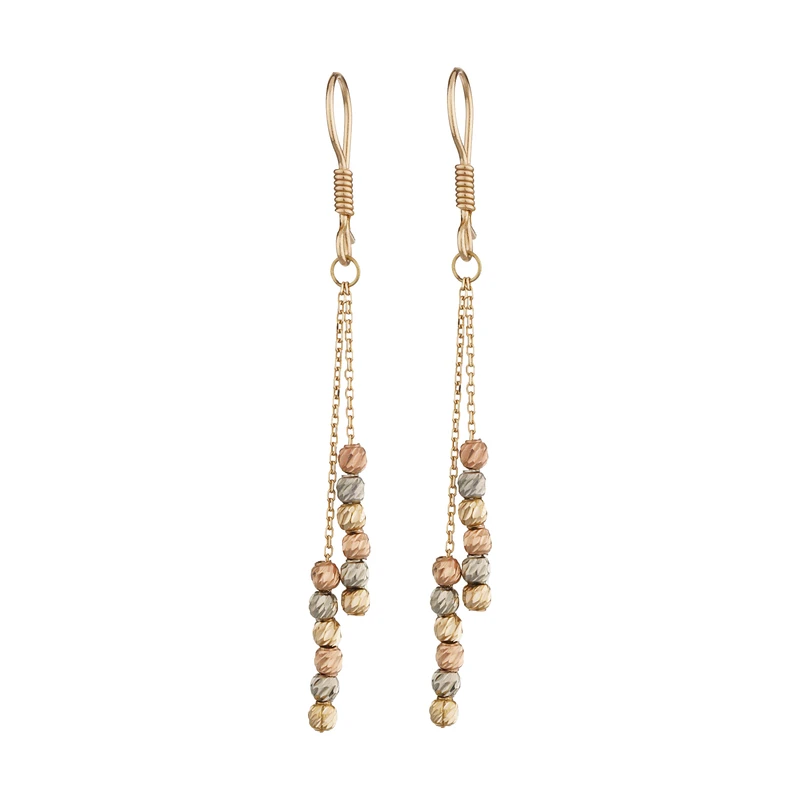 گوشواره طلا 18 عیار زنانه مایا ماهک مدل ME1113 طرح گوی تراش