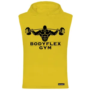 تاپ کلاه دار مردانه 27 مدل Body Flex Gym کد MH270