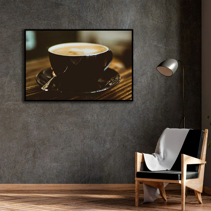 تابلو نوری بکلیت طرح کافی مدل B-D2134 فریم مشکی