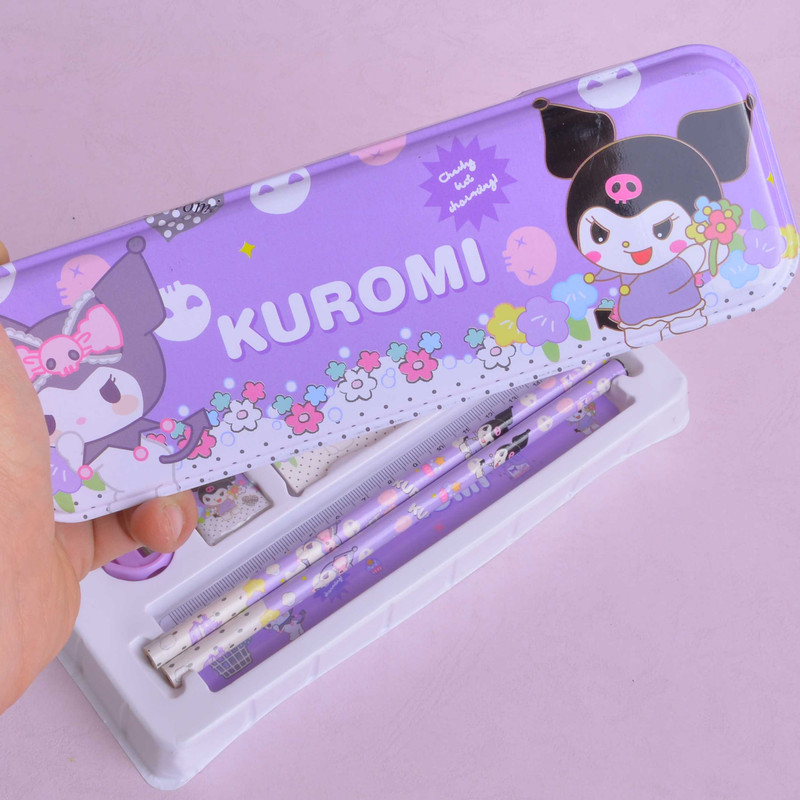 بسته لوازم تحریر مدل کرومی طرح سانریو مجموعه 7 عددی