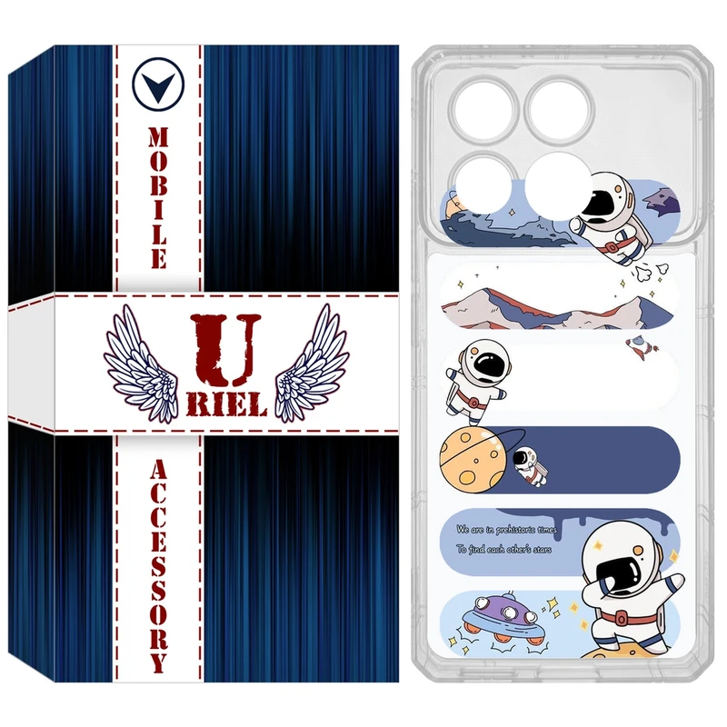کاور یوریل مدل Clear کد 30 طرح کهکشان مناسب برای گوشی موبایل شیائومی Poco X6 Pro