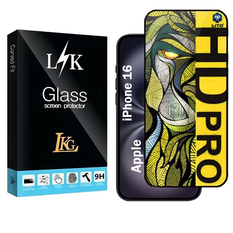 محافظ صفحه نمایش شیشه ای مات ال کا جی مدل LIHD-LK مناسب برای گوشی موبایل اپل iPhone 16