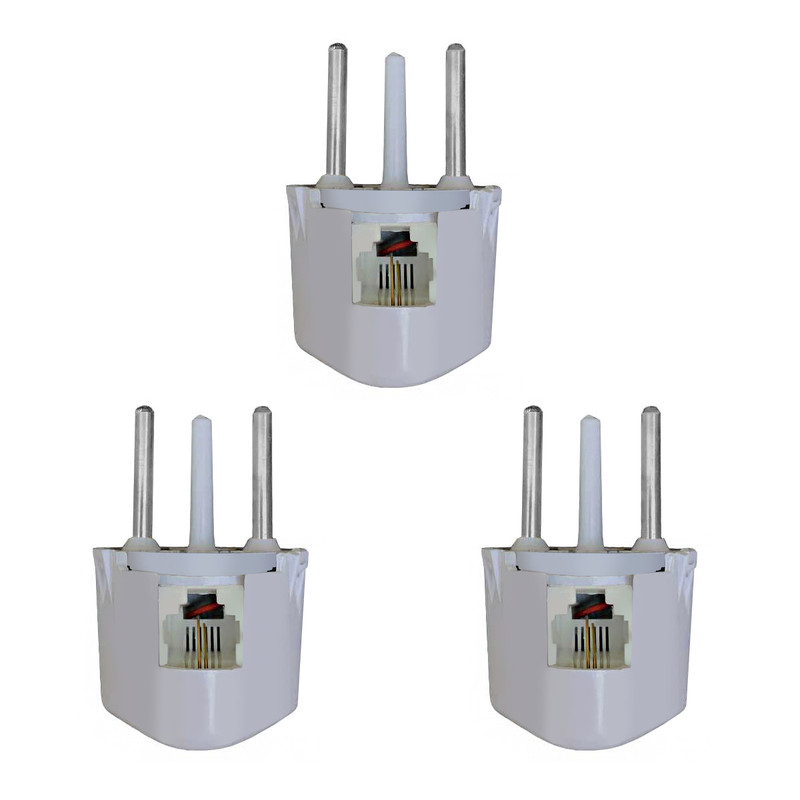 سه شاخه تلفن مدل تک سوکت بسته 3 عددی