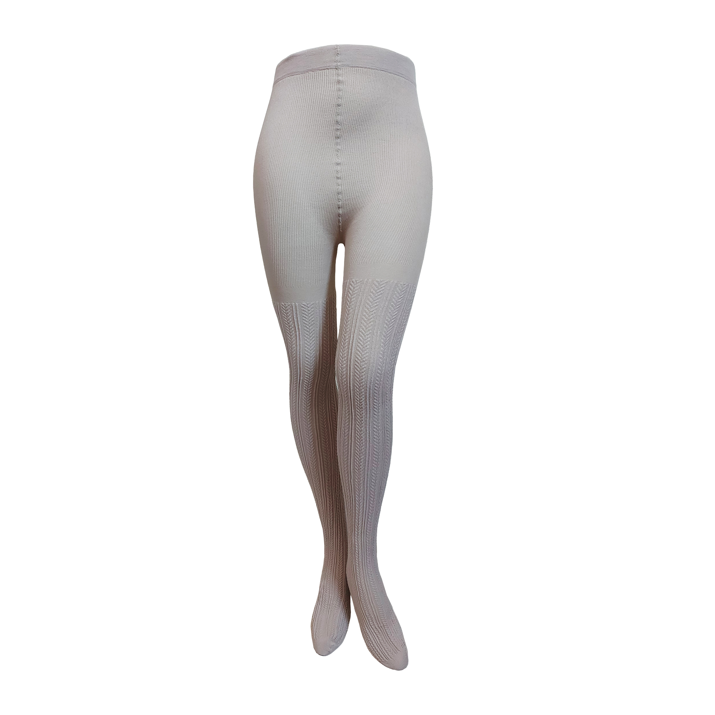 جوراب شلواری زنانه پِنتی مدل بافت گندمی رنگ کرم