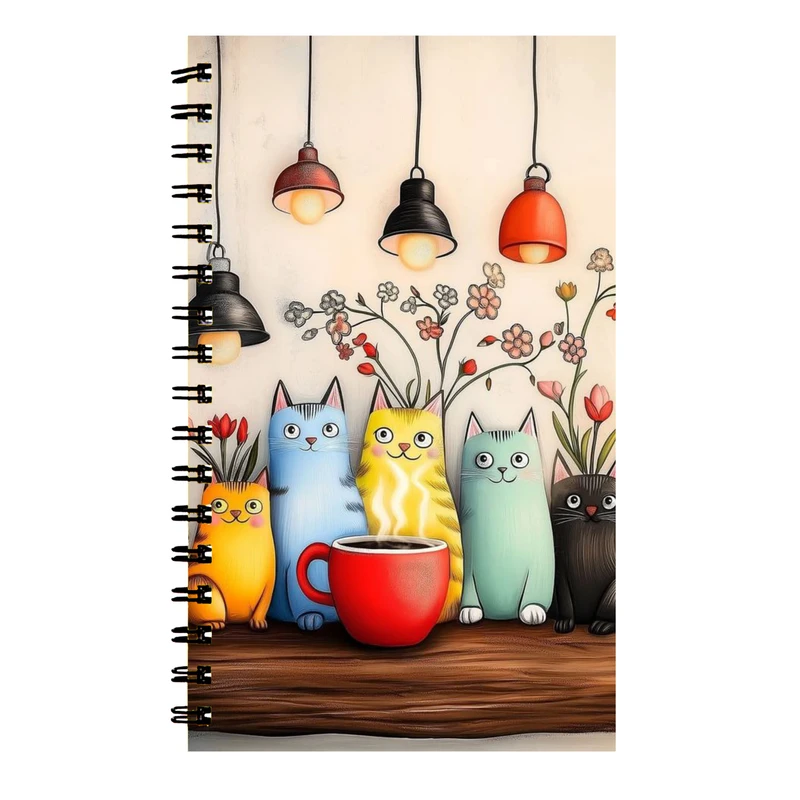 دفتر نت موسیقی 40 برگ طرح گربه های بامزه کد 701