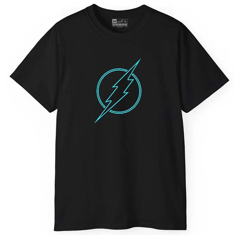 تی شرت آستین کوتاه مردانه پاد آفرین مدل اسپرت رعد و برقی کد 0334