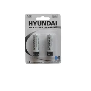 باتری قلمی هیوندای مدل مکس سوپر آلکالاین بسته دو عددی