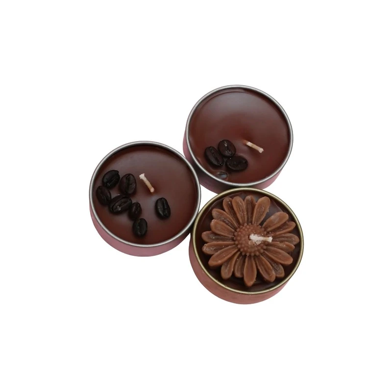 شمع مدل قوطی فلزی مجموعه سه عددی