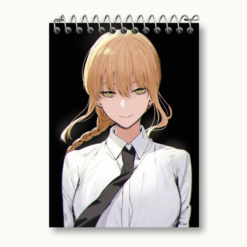 دفتر یادداشت 50 برگ خندالو مدل ماکیما انیمه مرد اره ای Chainsaw Man کد 17900