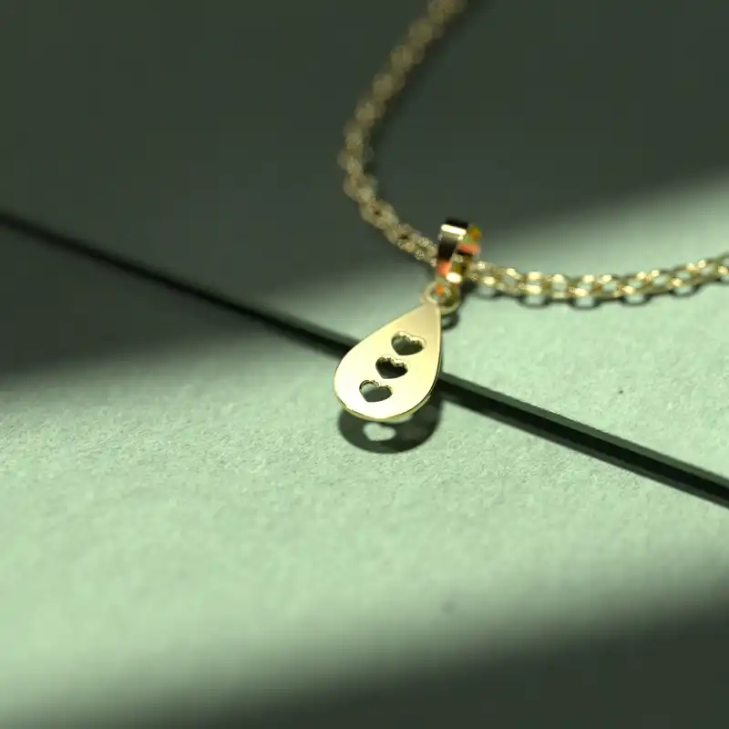 گردنبند طلا 18 عیار زنانه مدوپد مدل طرح قلب کد V1282