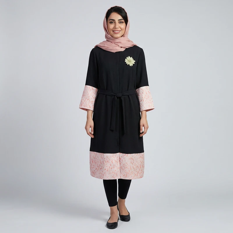 مانتو زنانه مدل نخی ابر و بادی tm-2899