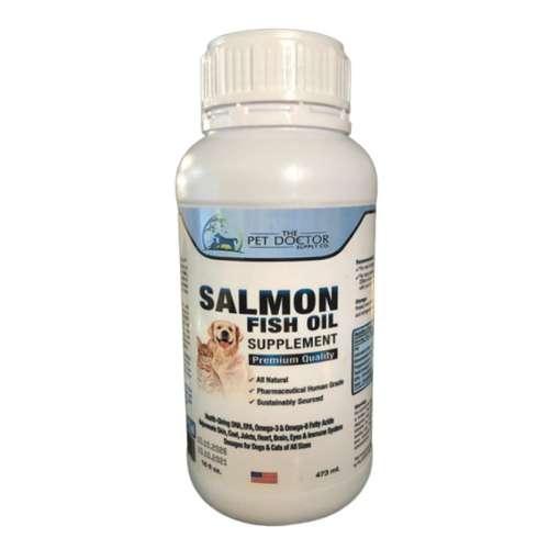 روغن ماهی درمان ریزش مو سگ و گربه پت داکتر مدل سالمون حجم 473 میلی لیتر