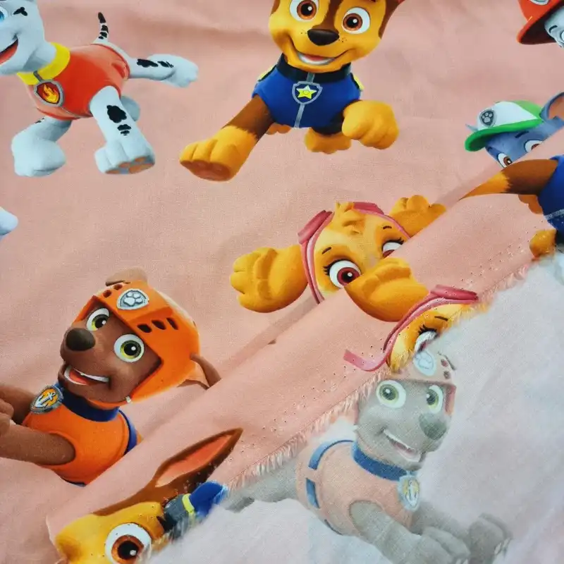 پارچه لباس مدل کودری نخی طرح سگهای نگهبان