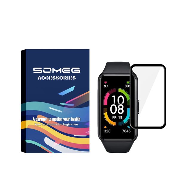 محافظ صفحه نمایش سومگ مدل SMG-GLS مناسب برای مچ بند هوشمند آنر Band 6 محافظ صفحه نمایش سومگ مدل SMG-GLS مناسب برای مچ بند هوشمند آنر Band 6