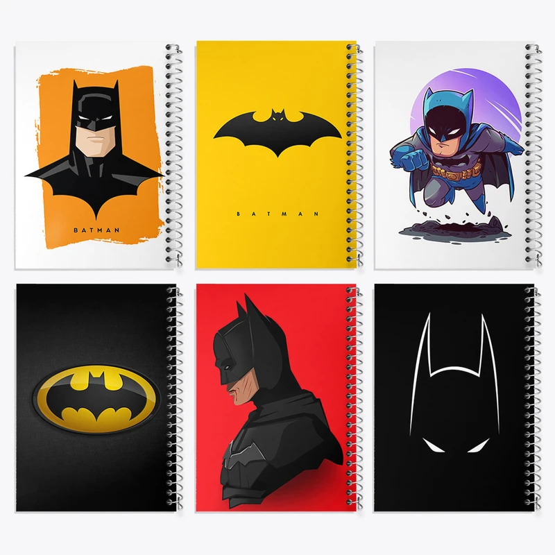 دفتر نقاشی 50 برگ خندالو طرح بتمن (Batman) کد 746 مجموعه 6 عددی