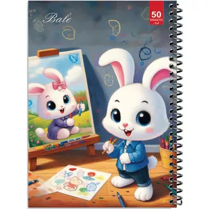 دفتر نقاشی 50 برگ انتشارات بله طرح خرگوش در حال طراحی کد A4-L182