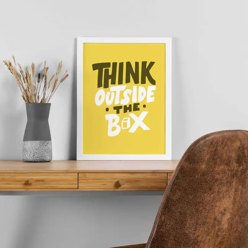 تابلو مدل انگیزشی خارج از چارچوب فکر کن کدWTOTB1