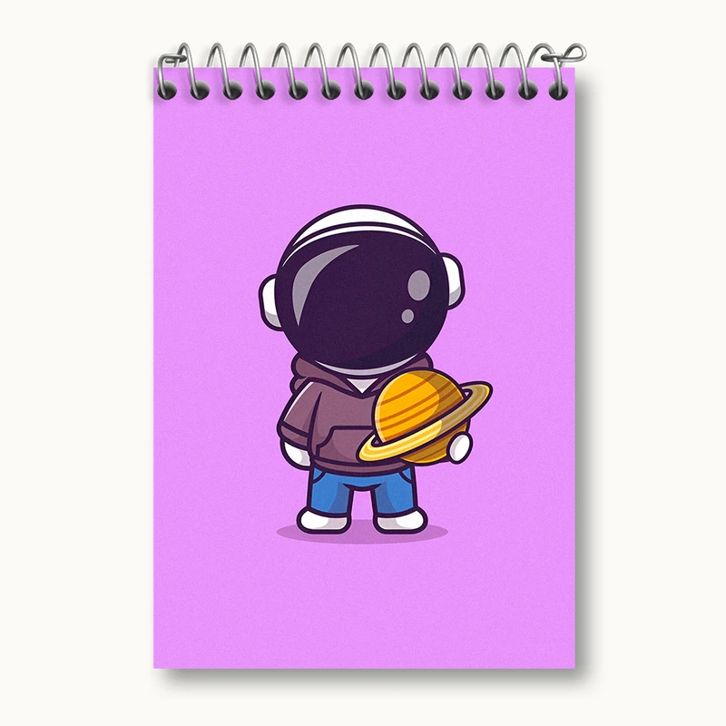 دفتر یادداشت 50 برگ خندالو طرح فضانورد کد N3582